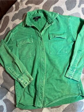 Forever 21 Green Button-Up Shirt